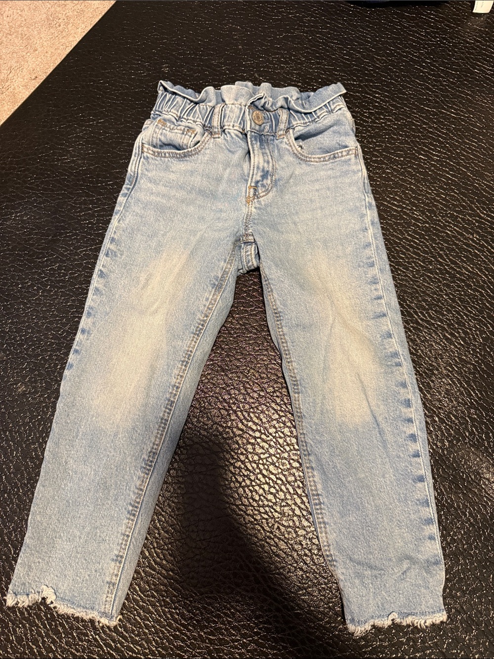 Light Blue Toddler Jeans - Casual Straight Cropped Leg